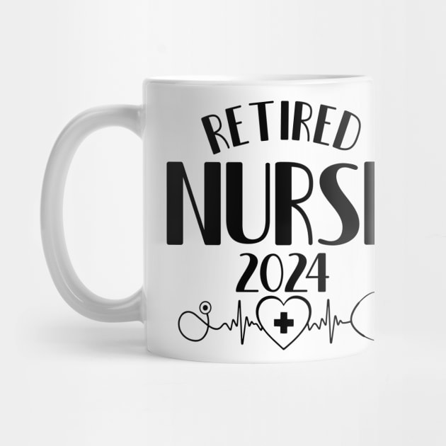 Retired Nurse 2024 Cute Nurse Retirement 2024 by Giftyshoop